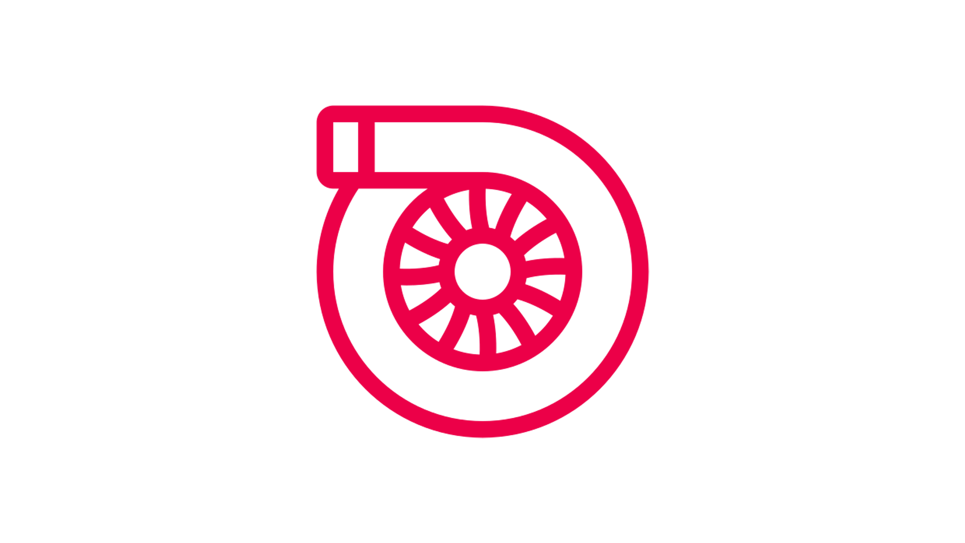 Turbocharger standard icon red