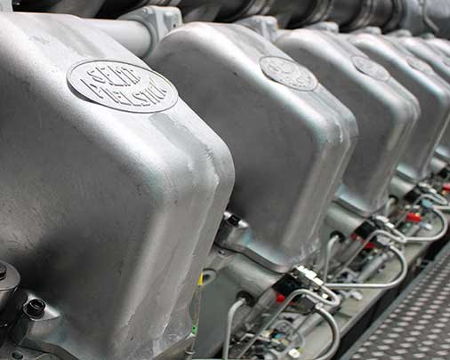 close-up of Pielstick engine