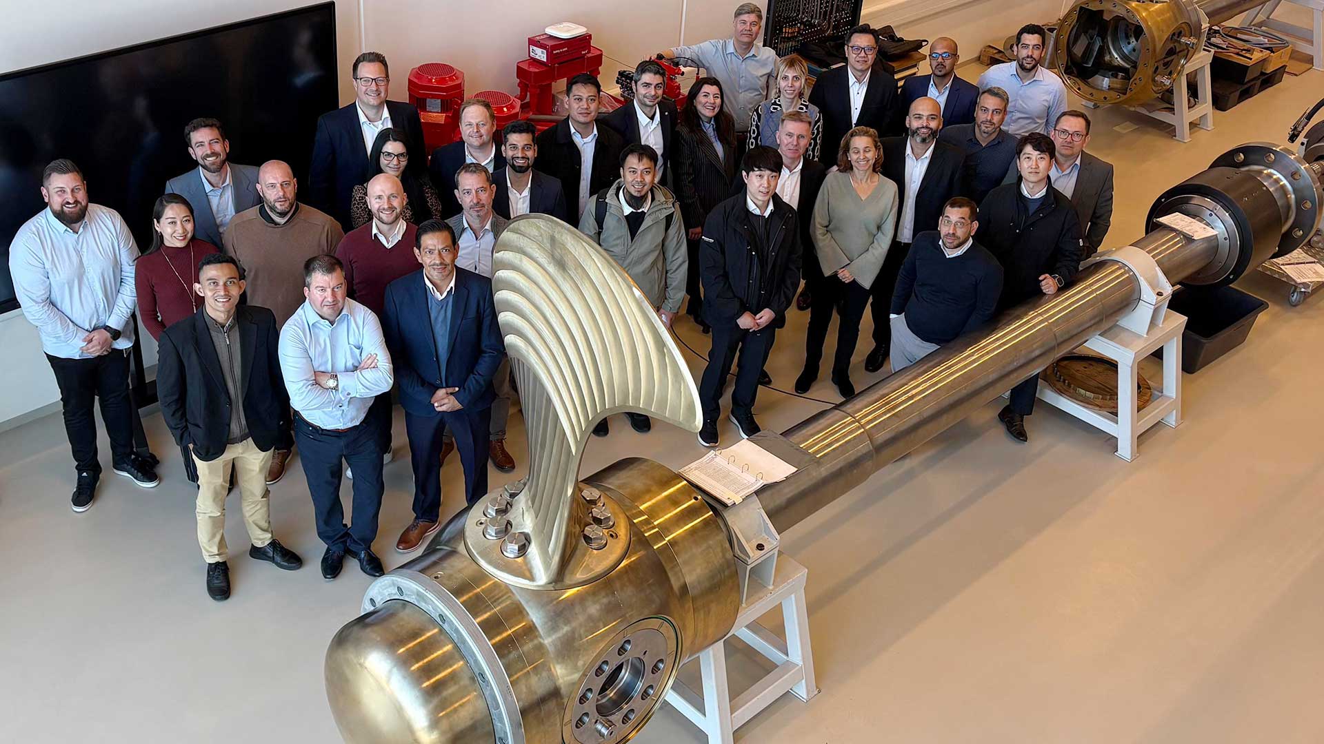 group picture of PMC team in Fredericshavn