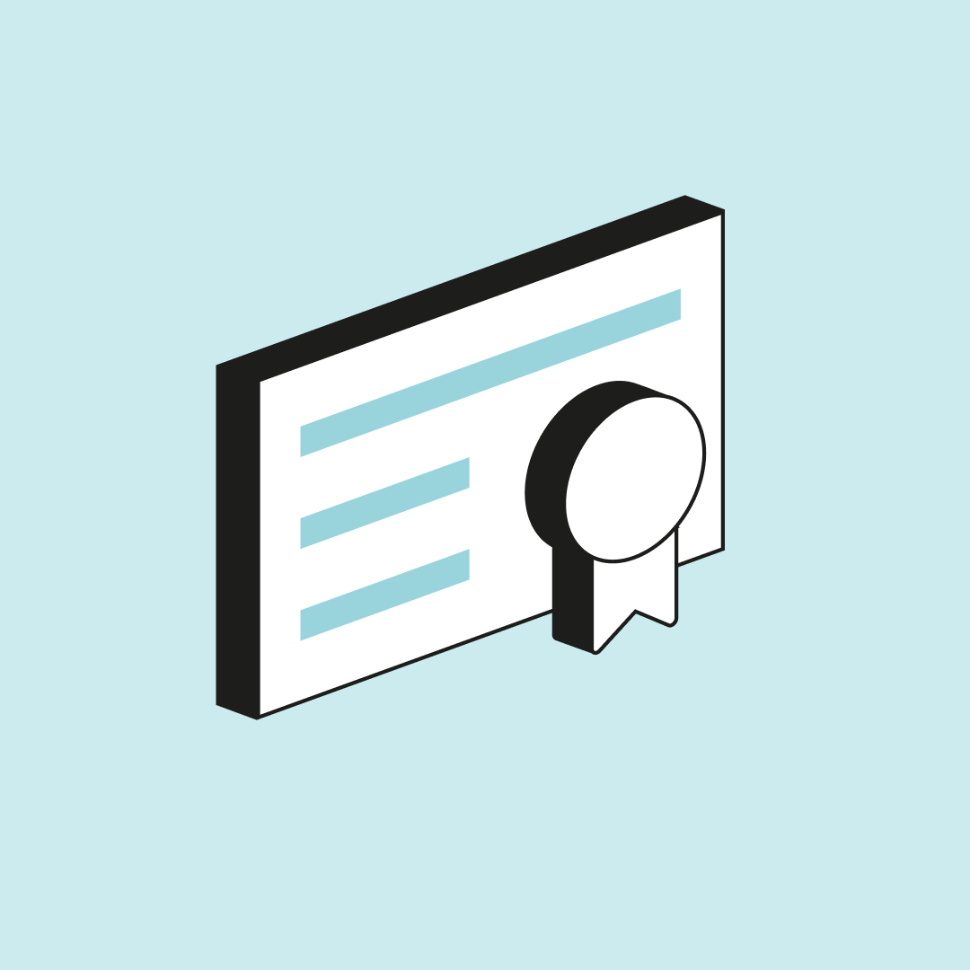 Illustration of a certificate