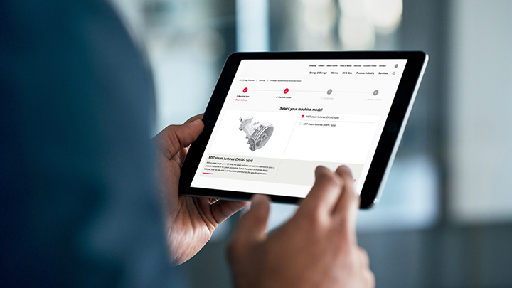 Man holding a tablet